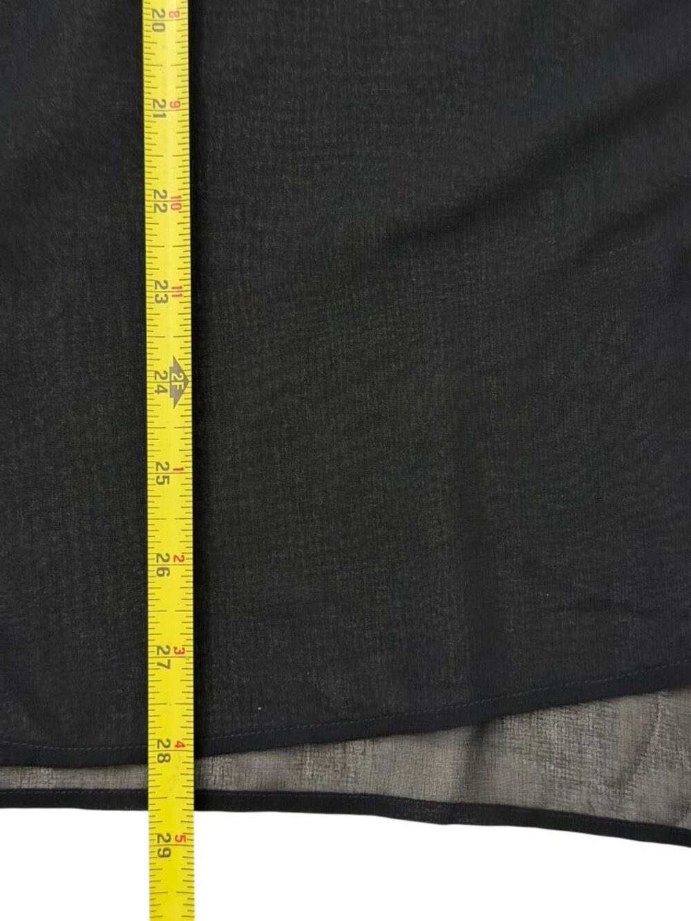 NWOT Zara Woman Mixed Media Semi-Sheer Satin Panel Button Up Long Sleeve Black M - Picture 14 of 15